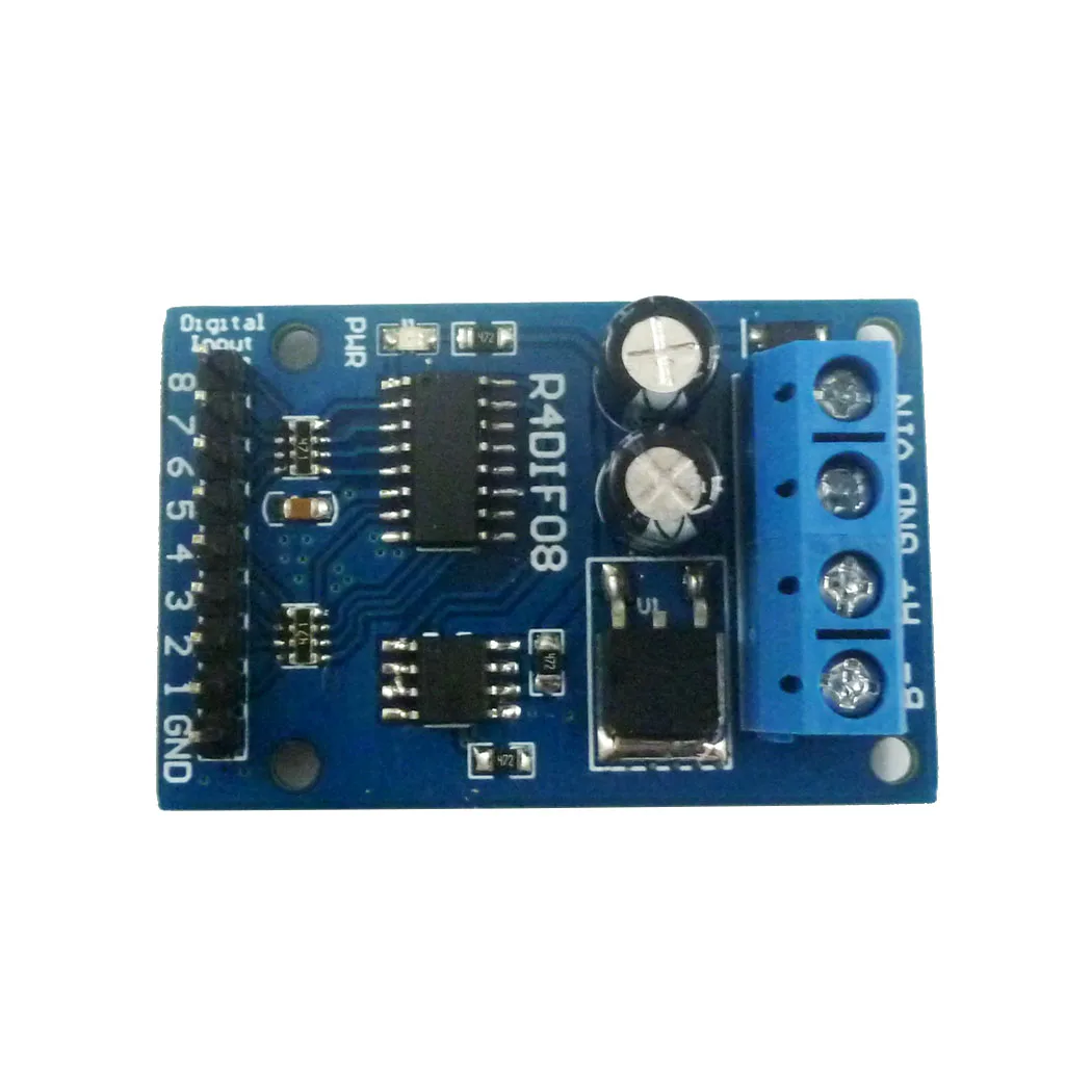 8 Bit Digital Switch TTL LvTTL CMOS IO Input UART RS485 For PLC Expand Relay Industrial Automation R4DIF08