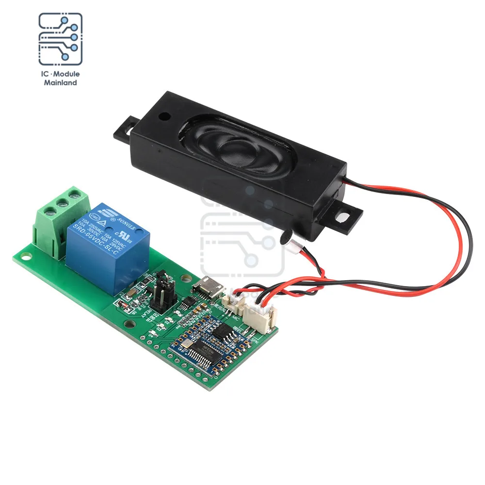 

HLK-V20 Intelligent Voice Recognition Chip Control Module Serial Port Module Custom Wake-up Word Voice Control Switch Module