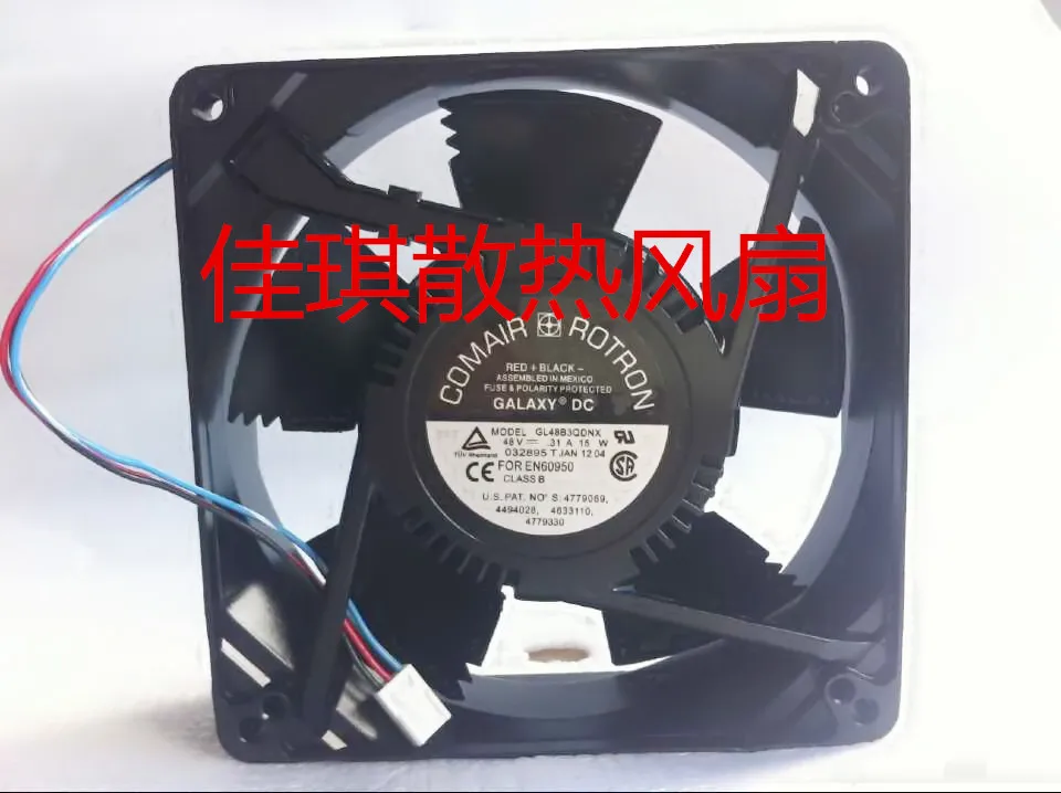 

Comair Rotron GL48B3QDNX DC 48V 15W 127x127x38mm 3-wire Server Cooling Fan