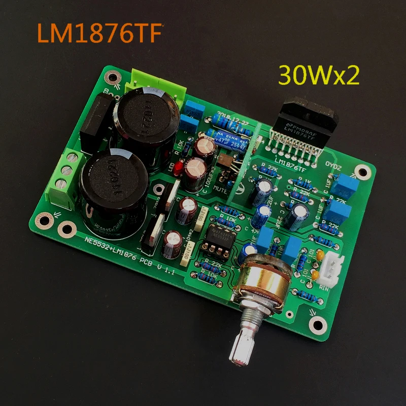 Dual 12-18V power amplifier board LM1876 all-in-one board finished standard version