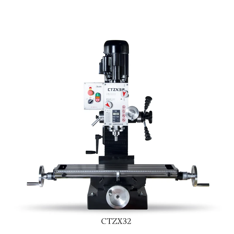 Handan Iron CTZX32 Multifunction Drilling & Milling Machine / Home Milling Machine Bench Drill Heavy Duty Milling Machine