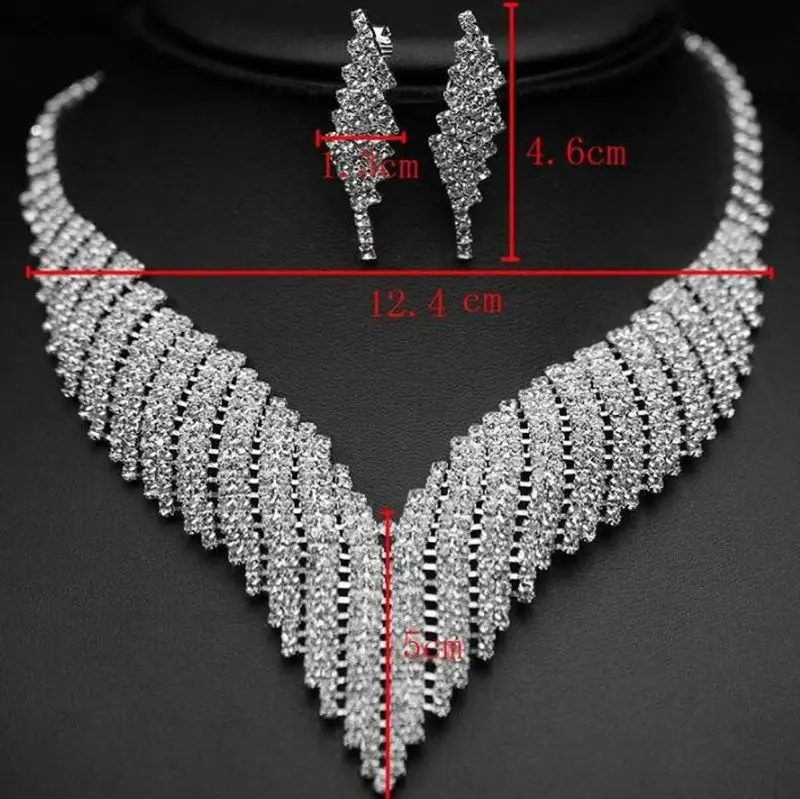 

Gorgeous Luxury Necklace Women Bridal Wedding Engagement Jewelry