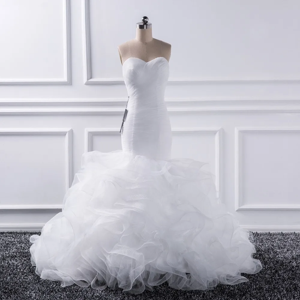 Bianco Avorio Sexy Scollo A V cinghie di Spaghetti della sirena abiti da sposa 2019 Backless Abiti Da Noivas Abiti Da Sposa Su Misura Abito Da Sposa