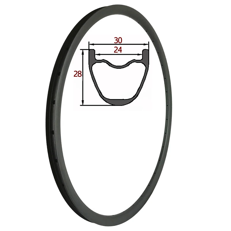 29er MTB Carbon Rim Hookless Tubeless 30mm Wide 28mm Deep Clincher Mountain Wheel XC TRAIL BOOST Bike Bicycle Rims 29 Plus UD 3K