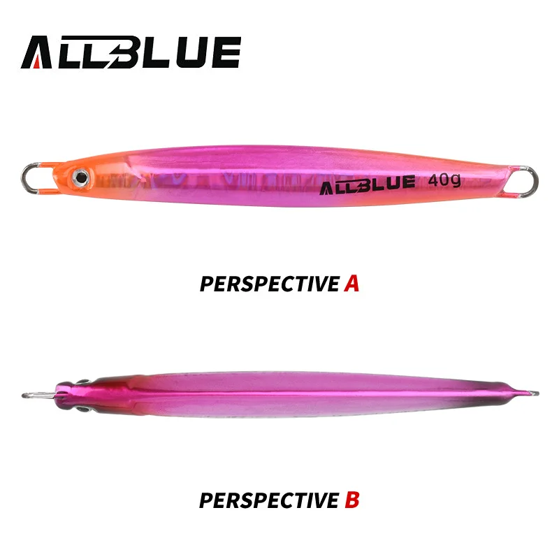 ALLBLUE RANGE Casting Metal Jig 20G 30G 40G Shore Cast Jigging Spoon Sea Bass Fishing Lure Smelt Artificial Bait Spinning Tackle