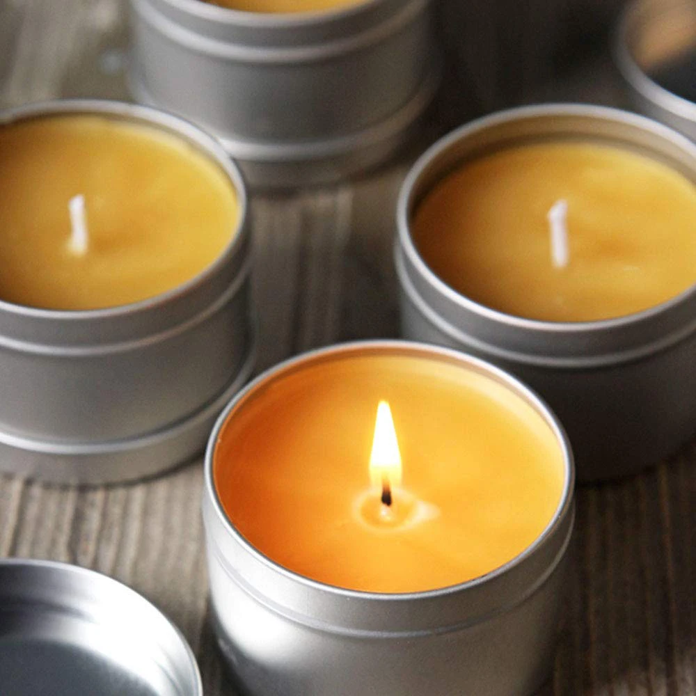 3.52oz Round Metal Tin Box Candle Tin Black Aluminum Jar Storage Empty Pot Plain Screw Top Cans Cream Cosmetic Container