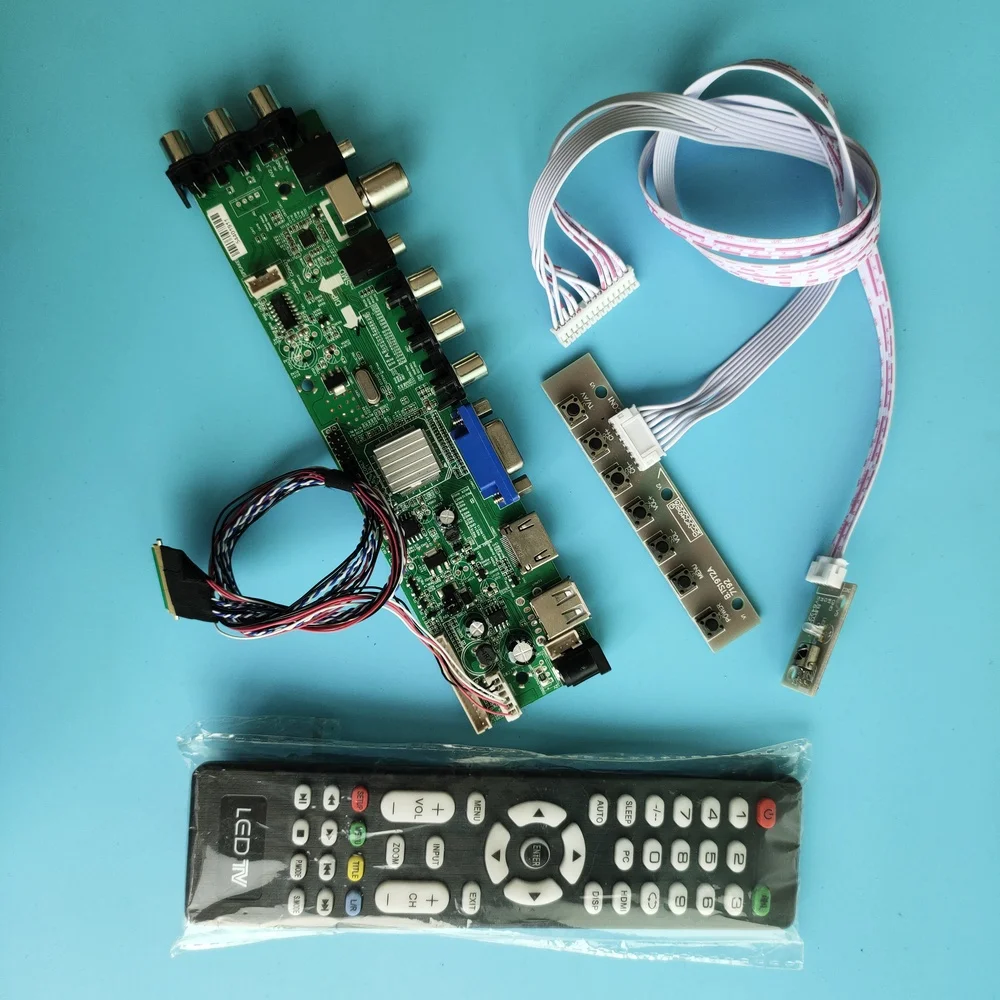 

Kit For HSD140PHW1-A02/HSD140PHW1-B00 40pin LED USB VGA TV 1366X768 Signal controller board HDMI AV DVB-T DVB-T2 digital remote