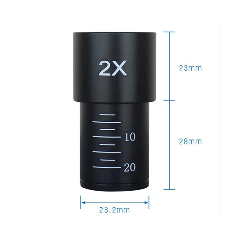 Agnicy Biological Microscope 2X Extender Barlow Lens 23.2mm Interface