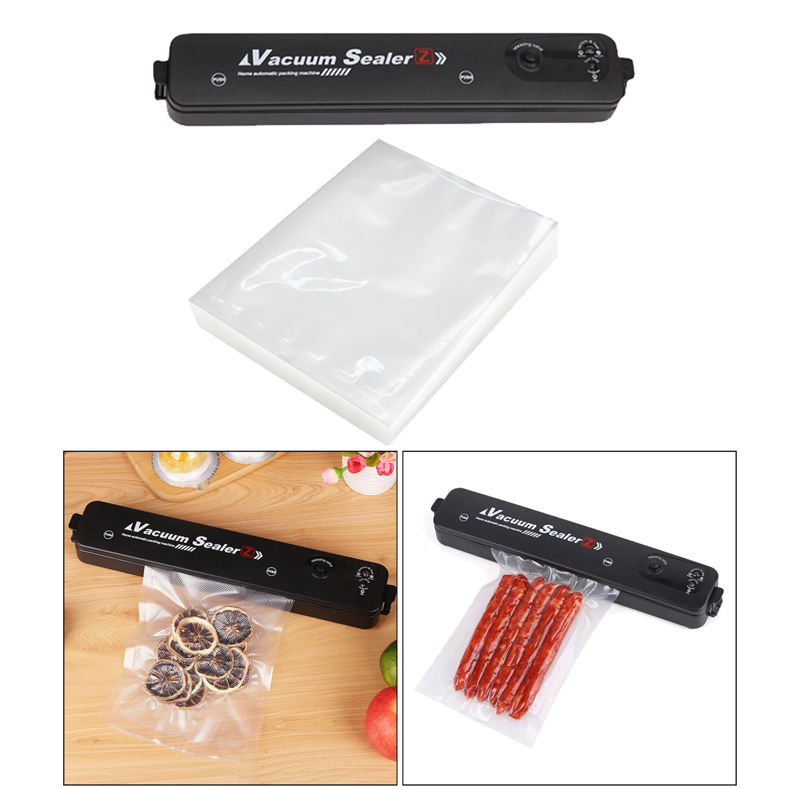Điện Tốt Nhất Máy Hút Chân Không Dán Miệng Máy Tự Động Hút Chân Không Thực Phẩm Với 10 Chiếc Thực Phẩm Bảo Vệ Túi Hộ Gia Đình Bao Bì Phích Cắm Châu Âu