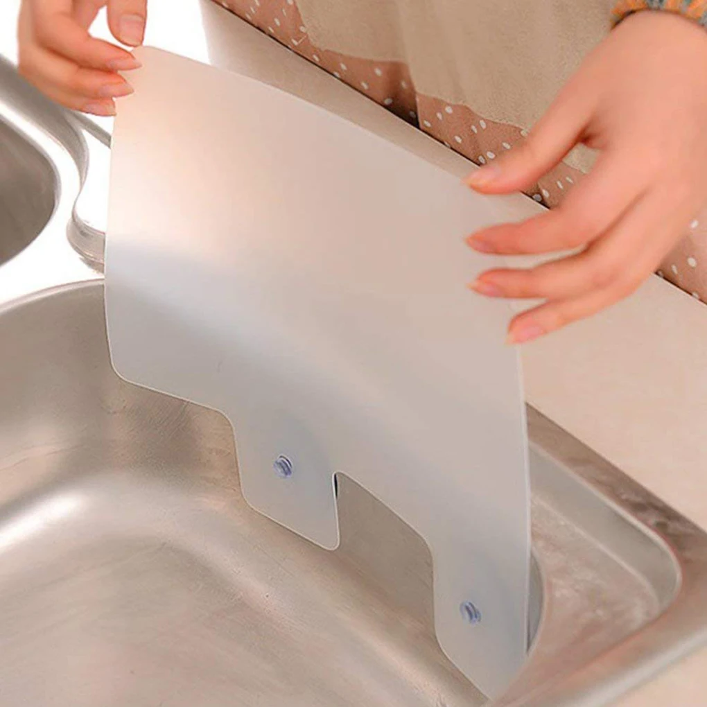 Sink Water Splash Guard Anti-Splash Dish Washing Sink Board Protector Retaining Water Separator With Suction Cup Kitchen Tools