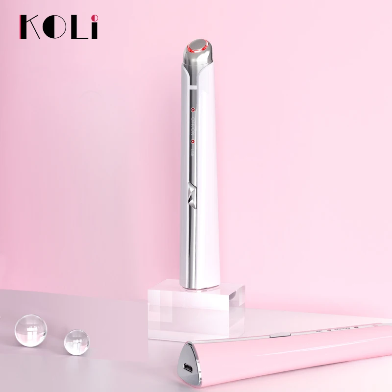 KOLI Electric Eye Massager Wand Rechargeable eye Pen Device Reduce Dark Circles Boost Circulation Sonic Vibration Magic Stick