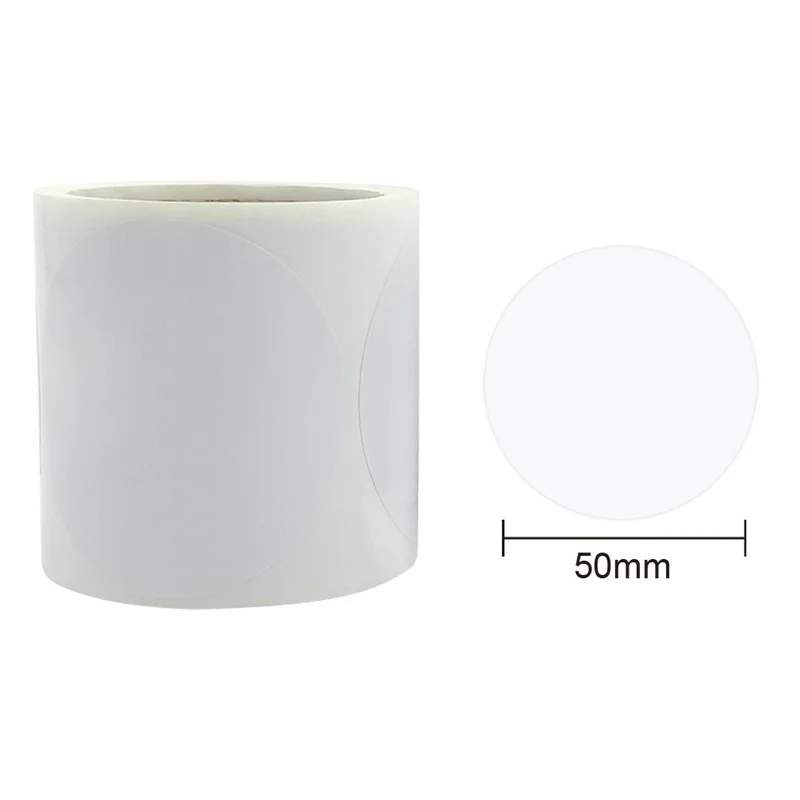 120pcs/Roll White Round PVC Stickers Blank Handwritten Home DIY Storage Classification label Removable Waterproof Stickers