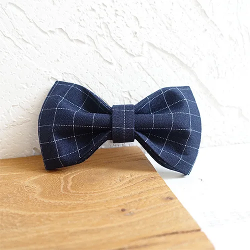 

Blue Grid Dog Bowtie Pets Collar Accessory Puppy Cat Pet Supplies Grooming Tools Dogs Dismountable Ornamental Bow Ties