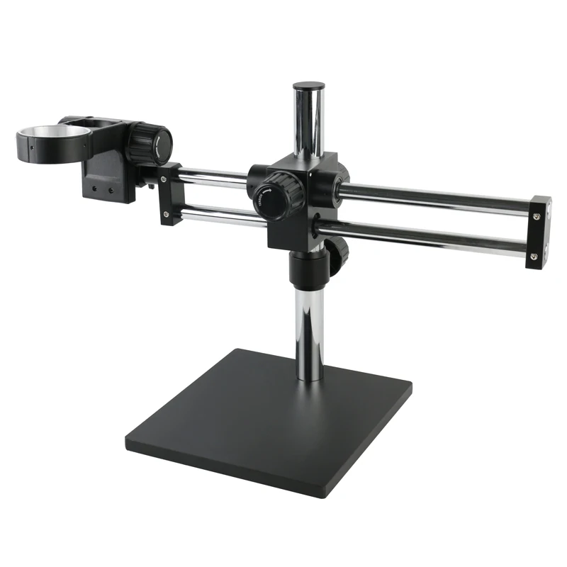 Universal Double Arm Boom Stand Microscope Bracket Adjustable Diameter 76mm Holder For Binocular Trinocular Stereo Microscope