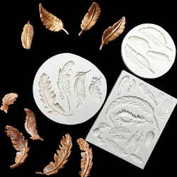 Feather Silicone Mold Sugarcraft Chocolate Cupcake Fondant Cake Decorating Tools