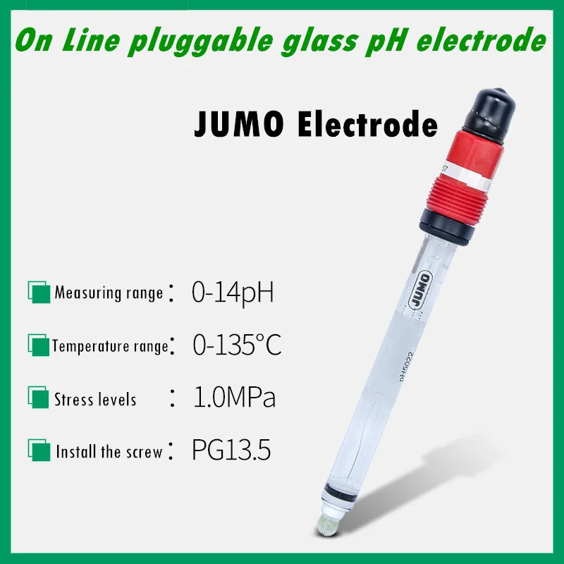 JUMO / E+H PH Electrode PH Sensor Industrial Online PH Probe Pluggable Glass Electrode PH Tester Probe Acidity Meter