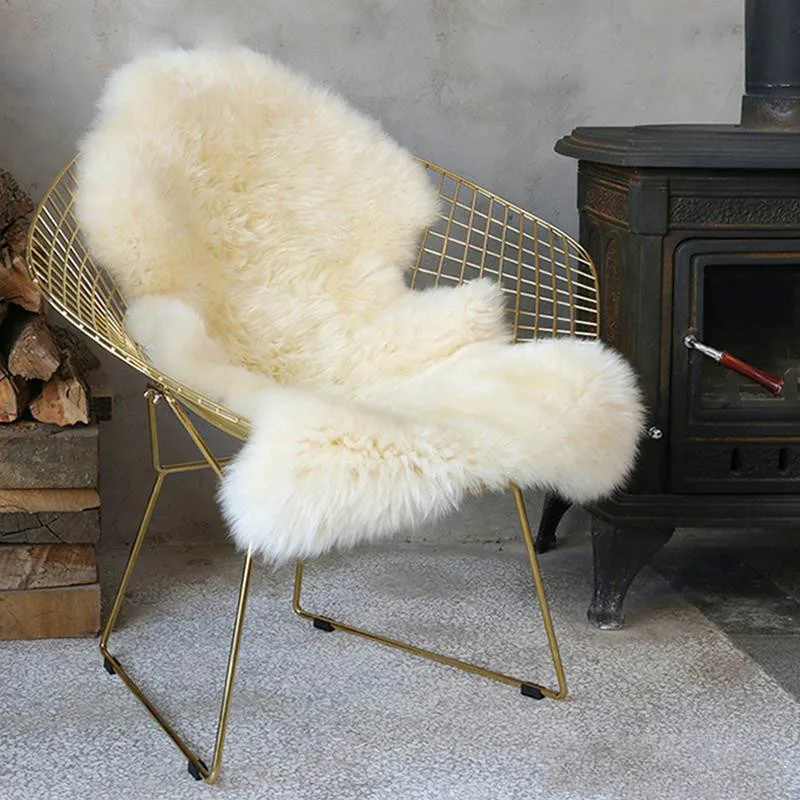 

Imitate Sheepskin Rug Chair Cover Cushion Bedroom Mat Artificial Wool Warm Hairy Anti-Slip Carpet Pad Seat Wool Textil Fur Rugs