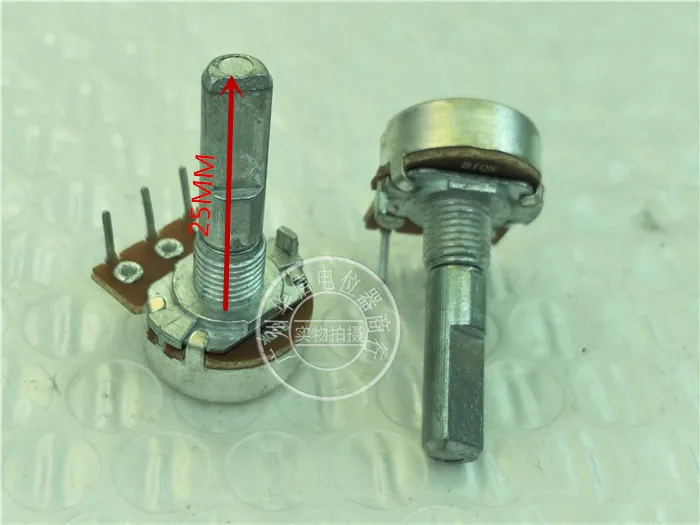 2pcs power discharging potentiometer 148 type inner bending single potentiometer B10K with stepping 41 points 25MMF