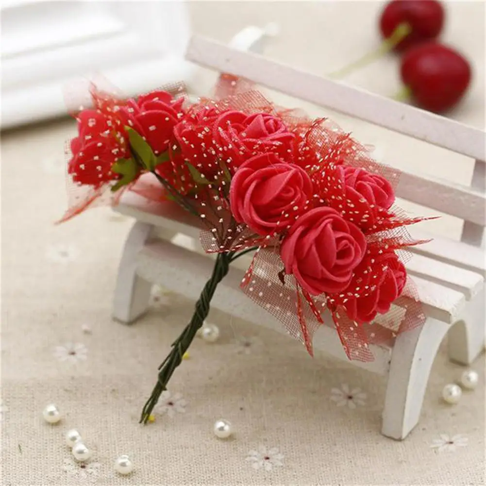 2.5Cm Xốp Nhân Tạo Cổ Tay Hoa Giả Hoa Hồng Cho Tiệc Cưới
