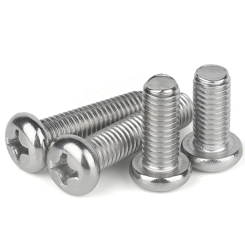 20/50PCS M3 M4 M5 M6 304 Stainless Steel Cross Recessed Pan Head Screws Philips Screw GB818-85 L=3-45mm