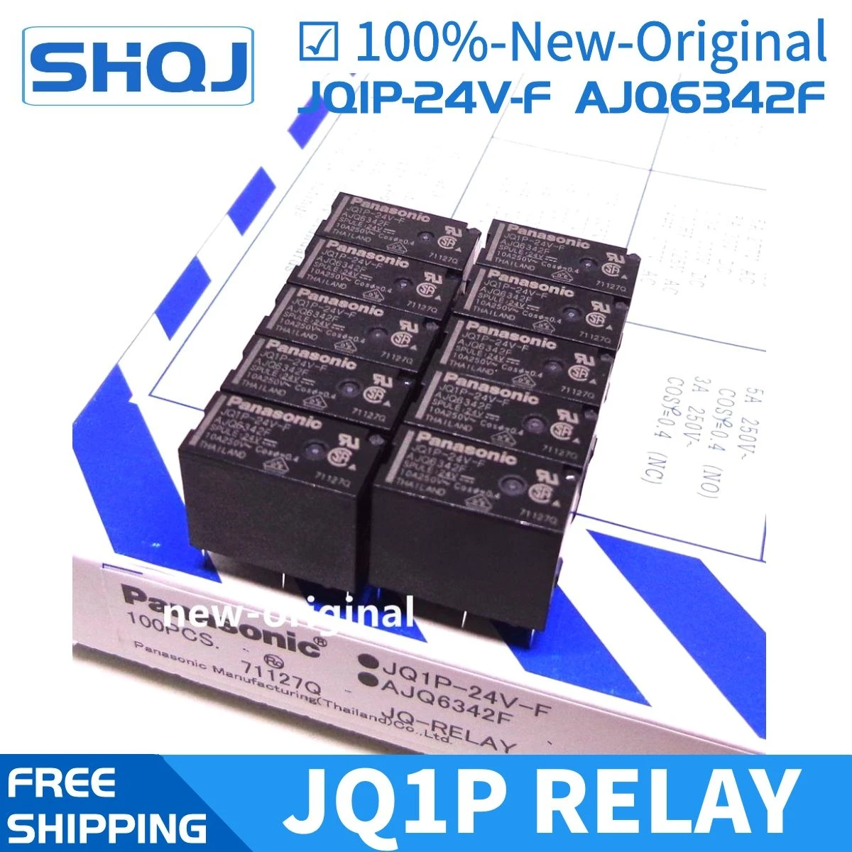 

20PCS RELAY JQ1P-24V-F JQ1P-5V-F JQ1P-12V-F ALQ124 ALQ105 ALQ112 ALQ324 ALQ305 ALQ312 5V 12V 24V 100%-new-original