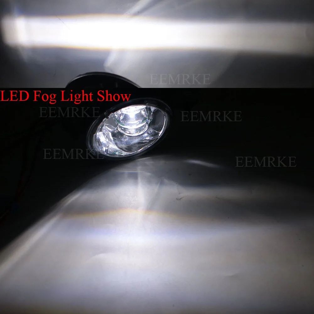 LED Fog Lights Assembly for Nissan Pulsar 5-Doors C13 VI 2014 2015 2016 2017 PTF with Clear Lens Angel Eye DRL Car Fog Lamp 30W detail image 8