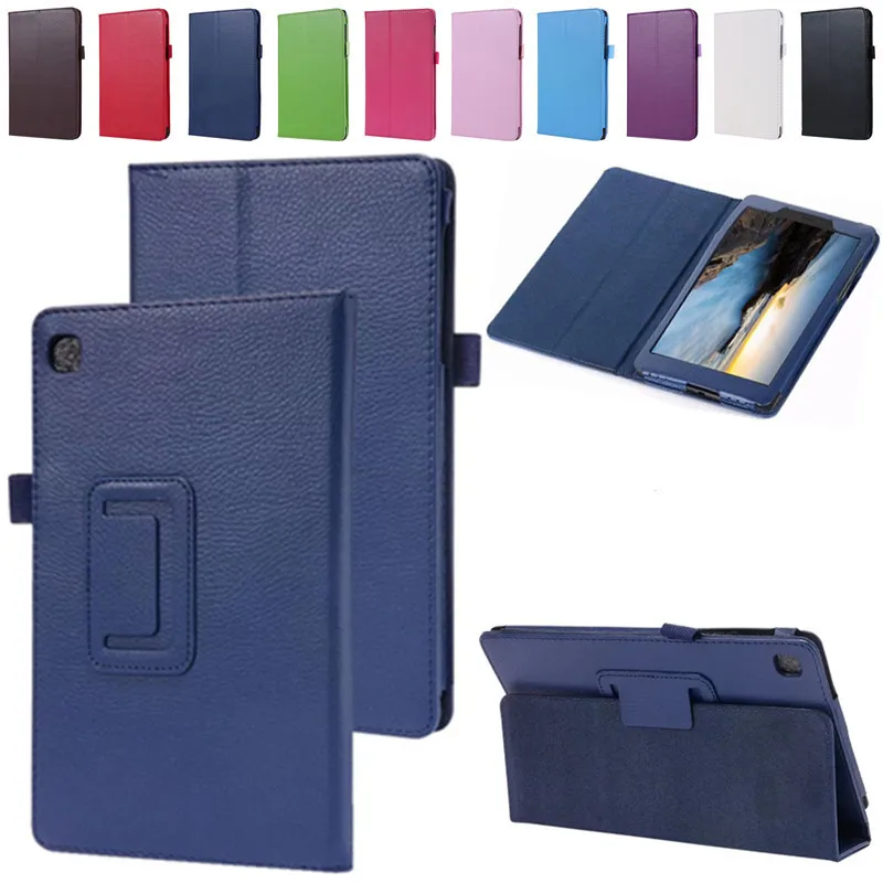 For Samsung Galaxy Tab A7 Lite 2021 8.7 SM-T220 T225 Litchi Pattern Flip Leather Case Foldable Bracket Tablet Cover