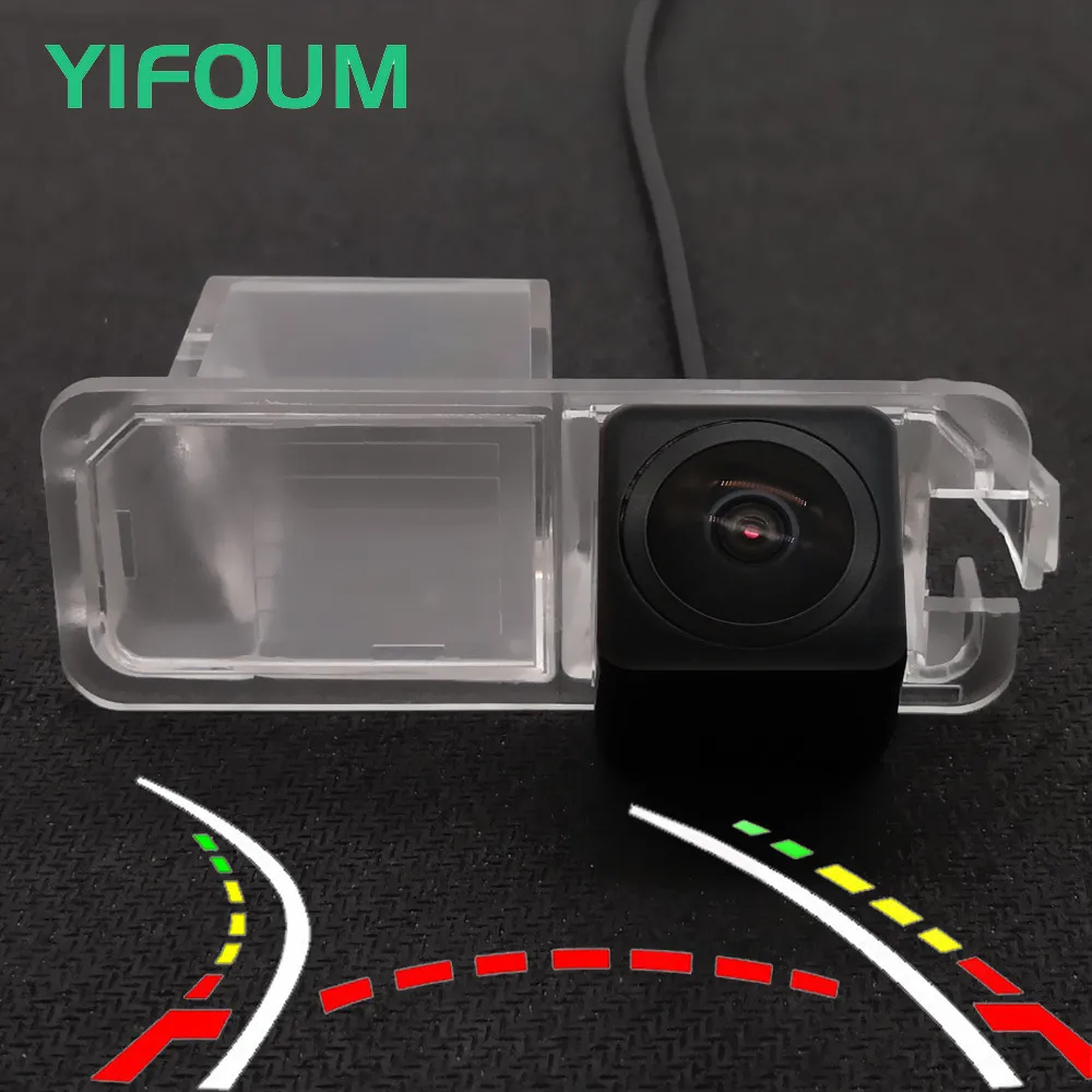 AHD Fisheye 12LED Dynamic Trajectory Car Rear View Camera For Volkswagen VW Polo V (6R) Golf 6 VI Passat CC Magotan Scirocco