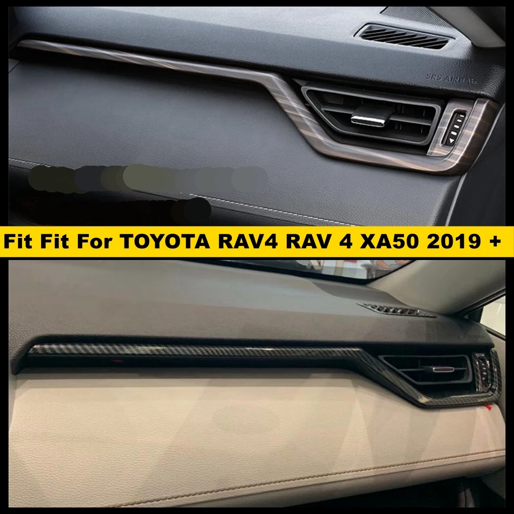 

ABS Wood Grain / Carbon Fiber Central Control Instrument Panel Decoration Cover Trim For TOYOTA RAV4 RAV 4 XA50 2019 - 2023