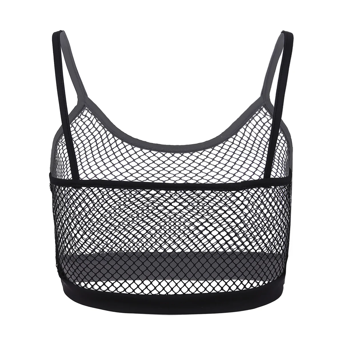 American Clothing Women Sexy Camisole Tanks Sleeveless Hollow Out See Through Mesh Fishnet Crop Tops Vest Tank Mini T-Shirt Tops