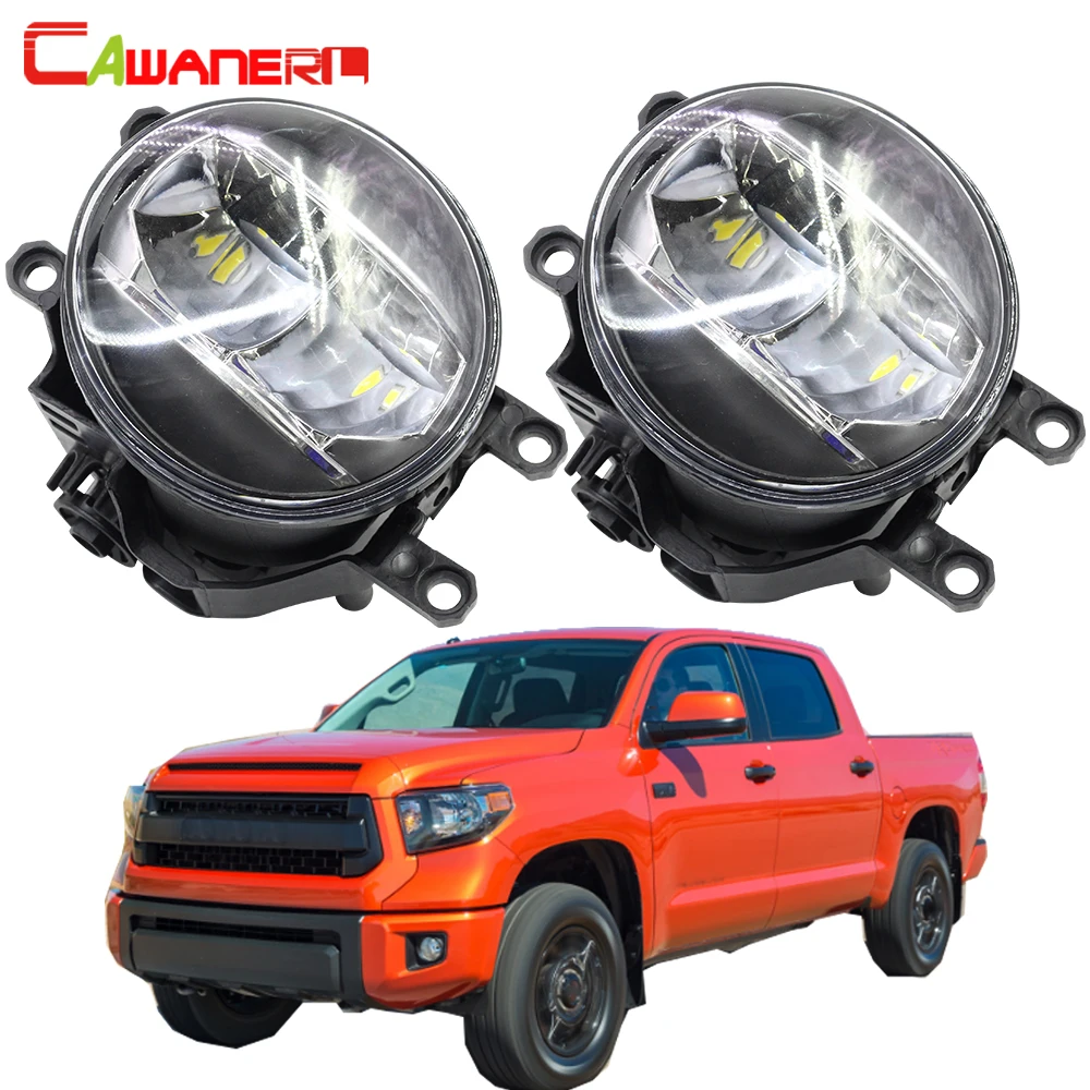 

Cawanerl Car Fog Light Kit 4000LM 3030 SMD LED Daytime Running Light DRL White H11 12V For Toyota Tundra 2014 2015 2016