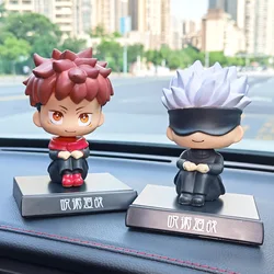 Animation Jujutsu Kaisen Toys Shake Head Doll Car Accessories Cartoon Ornament Interior Auto Decoration Character Model Holder