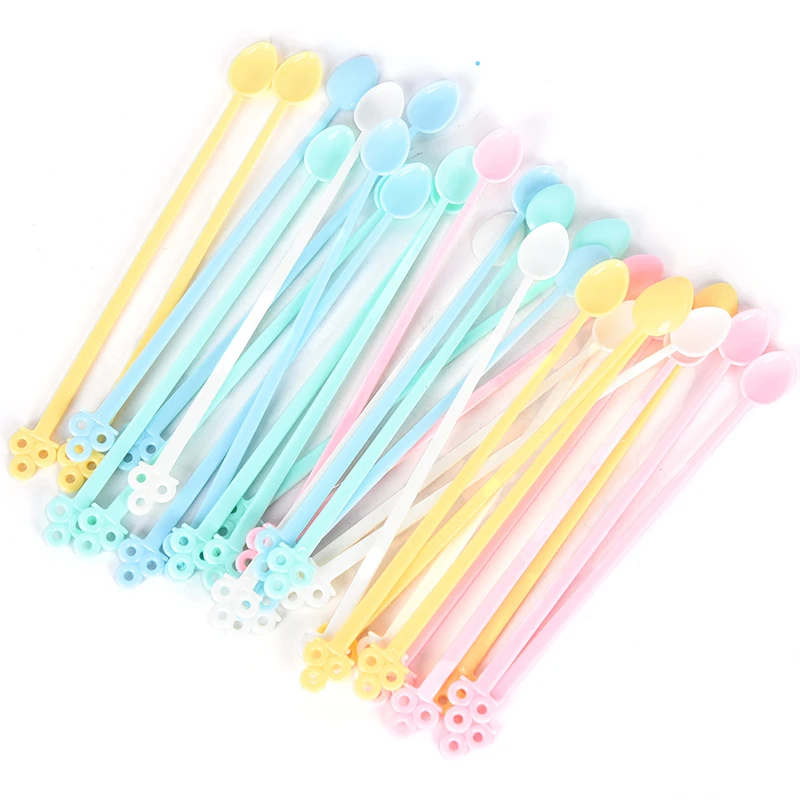 

30PCS Mini Candy-colored Cute Dispensing Spoon Jewelry Tool Resin Silicone Mold Tools Stirring Stick