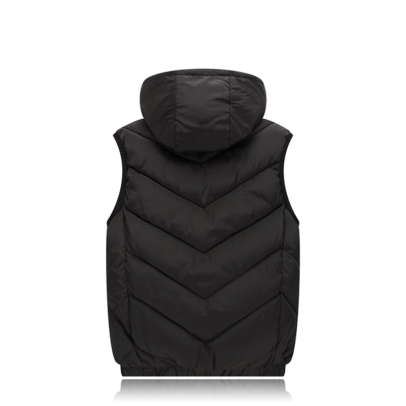 4XL-8XL Big Size Cotton Vest Hoodie For Men Winter Autumn Padded 3 Colors Warm Thick Parka Sleeveless Jacket Casual Waistcoat