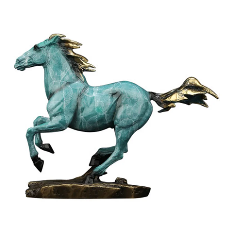 Colorful copper Horse statue placed pieces of Feng Shui home decoration decoration hotel office family decoration accessories