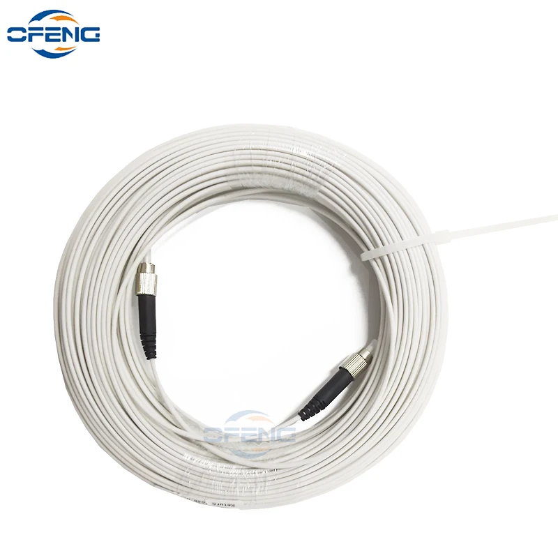 200M 2 Steel 1 core FC/UPC-FC/UPC Indoor Outdoor Fiber Optic Drop Cable Optical Patch Cord Single Mode Simplex G675A1 DIY