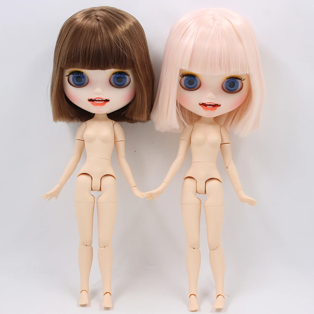 Eisige dbs blyth puppe spielzeug bjd mattes gesicht smiley 30 cm gelenk körper nackte puppe