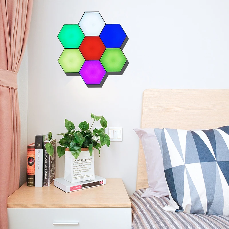 Nordic LED Quantum Lamp Bedroom Decor Modular RGB Colors Touch Helios Lighting Decoration Lights Night Lights Room Lights Decor