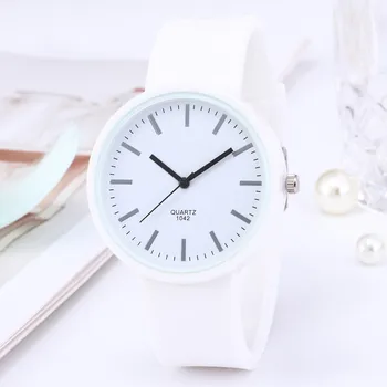 Moda Feminina Relógios Geléia Branca Silicone Luxury Brand Watch Mulheres Casual Ladies Quartz Relógios de pulso reloj mujer zegarek damski