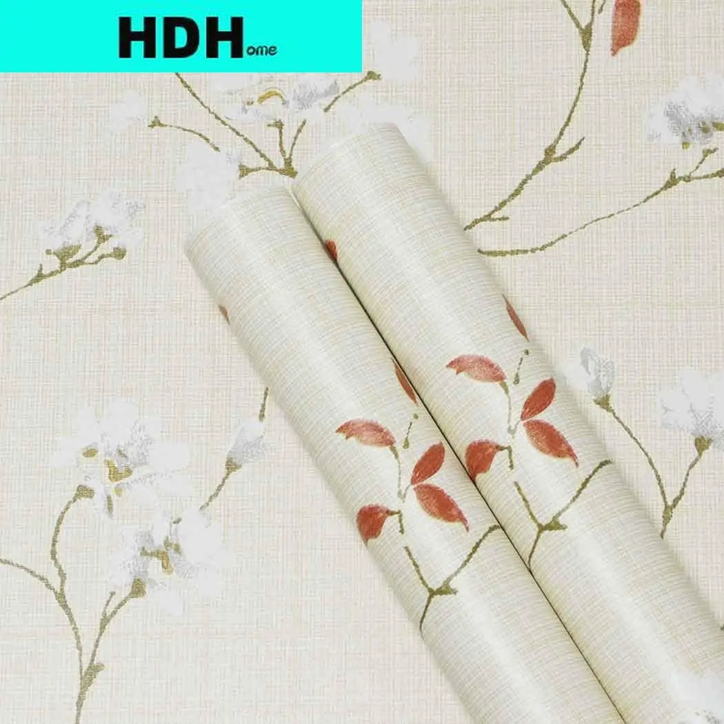 Floral Peel and Stick Yellow Decoral Wallpaper Self-adhesive Wallpaper Waterproof Vinyl Contact Paper for Wall Decor