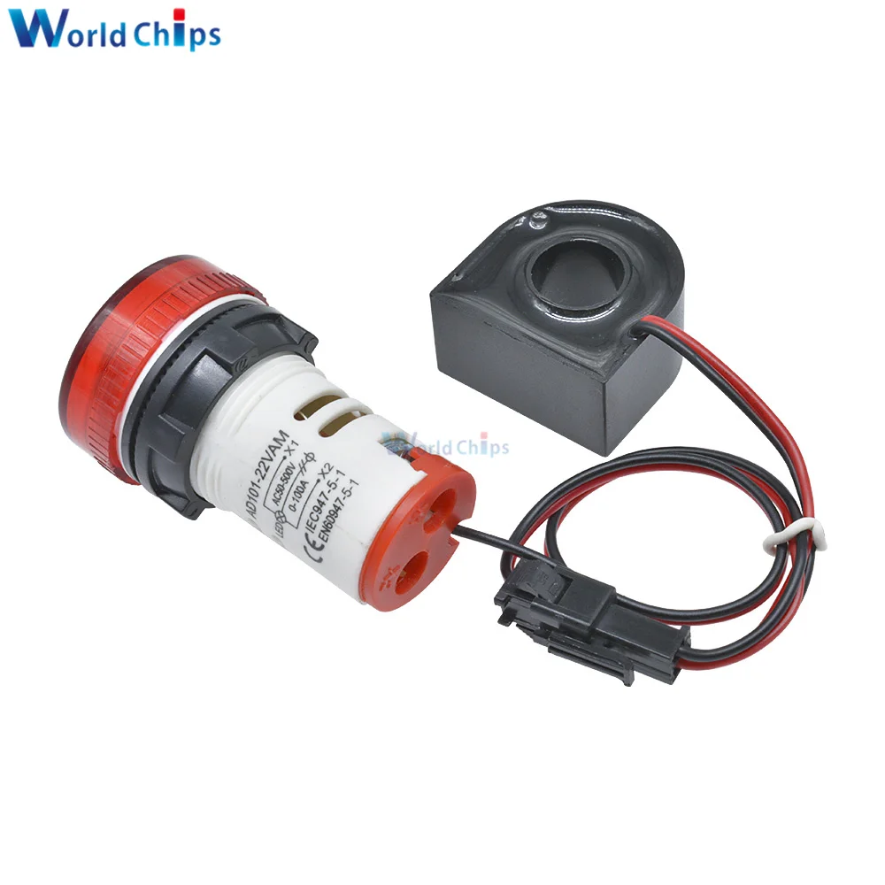 22MM Voltmeter Ammeter Module Ampere Current Voltage Hertz Frequency Meter LED Digital Display Indicator 0-100A 50-500V