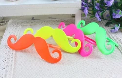 Cute Candy Color Double Finger Ring Beard Mustache Bead Rings For Women Girls GIft Retro Style Bijoux Jewelry