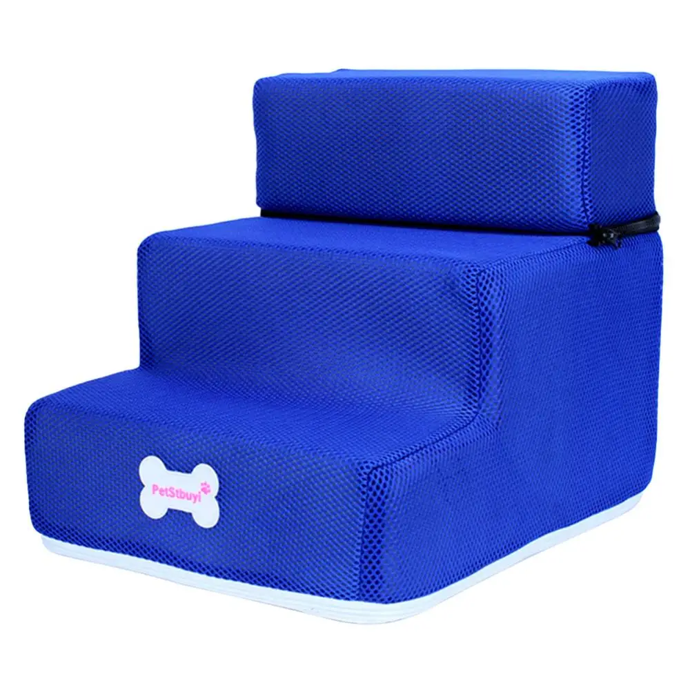 Small Dog Cats Pet 3 Steps Removable Non-slip Ramp Climbing Detachable Bed Ladder Dog Beds/Mats