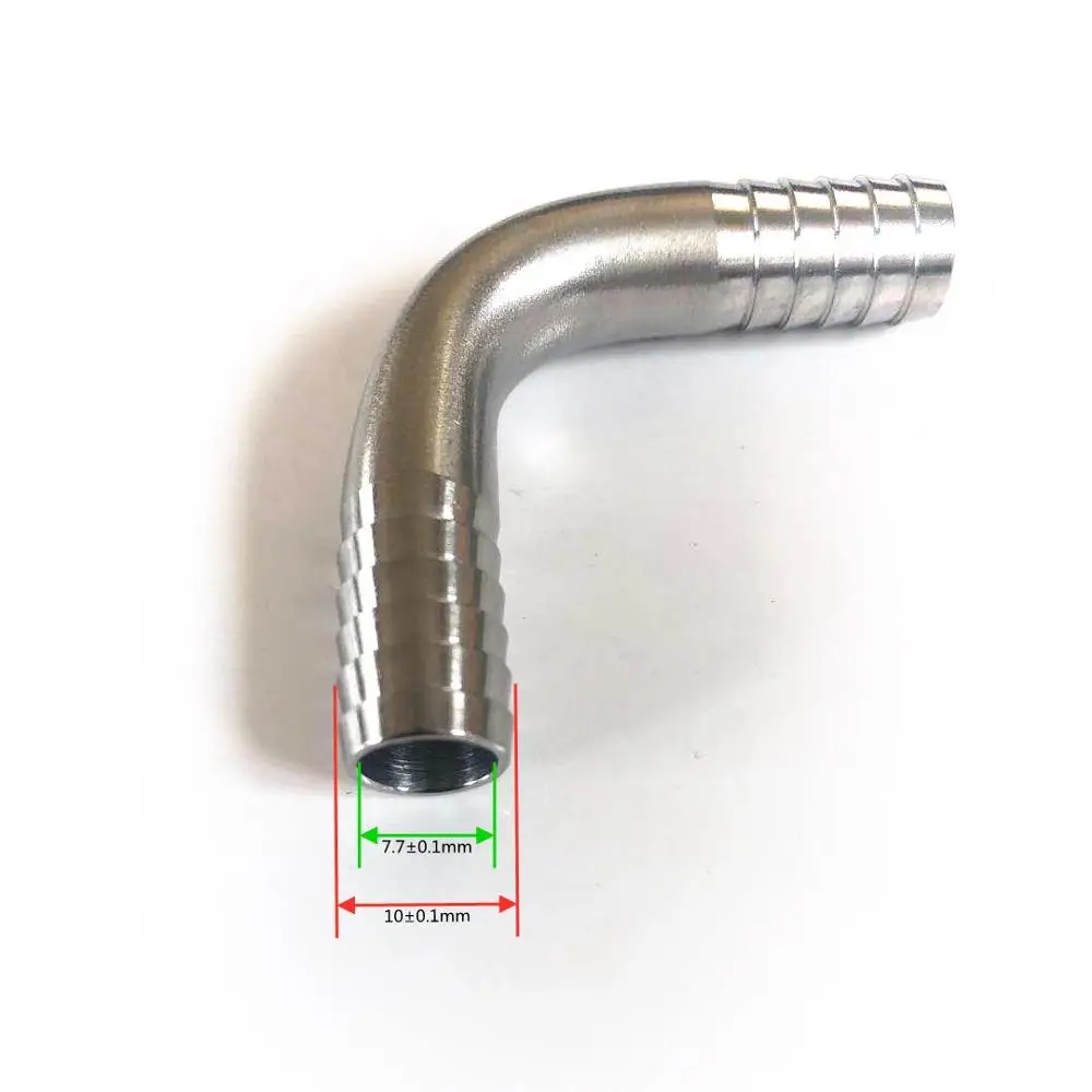 Joint d'angle en forme de L en acier inoxydable 304, adaptateur de raccordement pour tuyau de bière brassage à domicile, matériau de qualité alimentaire standard américain