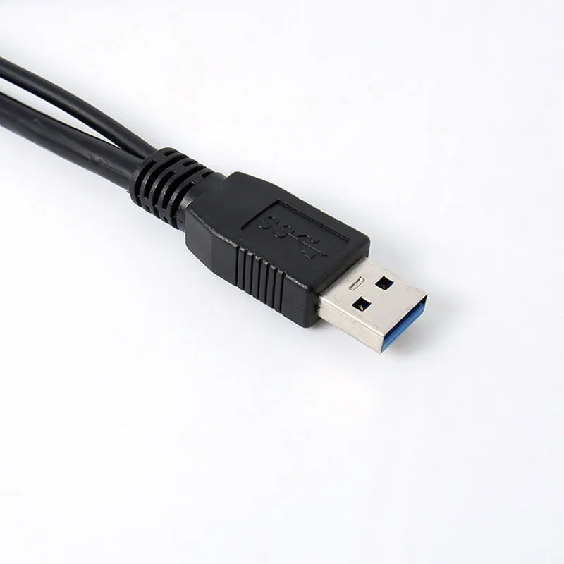 USB 3.0 Male To Type A Micro B Male Dual Power Y Splitter Cable Extension Wire For External Hard Drives