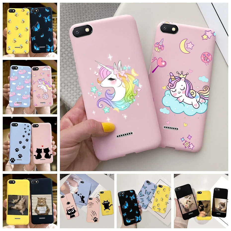 Silicone Case For Xiaomi Redmi 6A Cover Redmi 6A A6 Cute Cartoon Soft TPU Bumper On Funda Redmi6A Coque Xiaomi Redmi 6a 6 a Capa