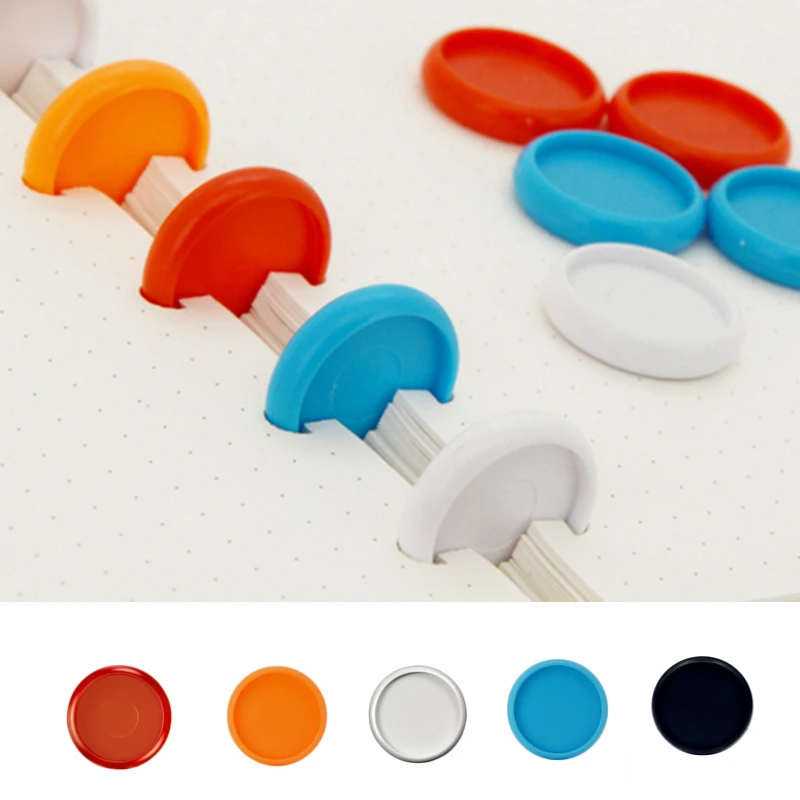 30 قطعة 24/28 مللي متر الموثق خواتم مع صندوق ل discبها بنفسك Discbound/مخطط الفطر حفرة DIY بها بنفسك أوراق فضفاضة ملزمة خواتم CX19-009