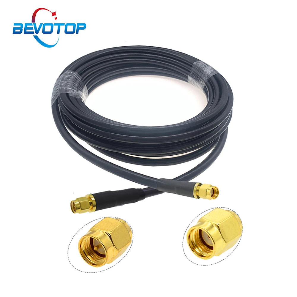 

RP-SMA Male to SMA Male Plug RF Adapter 5D-FB Cable 50Ohm 5DFB Pigtail Low Loss RF Extension Cord Jumper 15CM 50CM 1M 5M 10M 20M