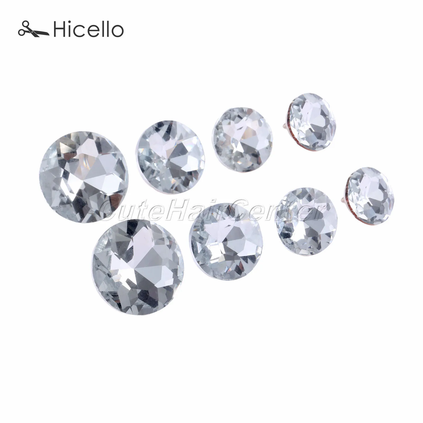 10pcs Nails Crystal Button Glass Upholstery  Diamond Tacks Pins Knot 14mm/16mm/18mm/22mm Sewing Furniture Decoration Hicello