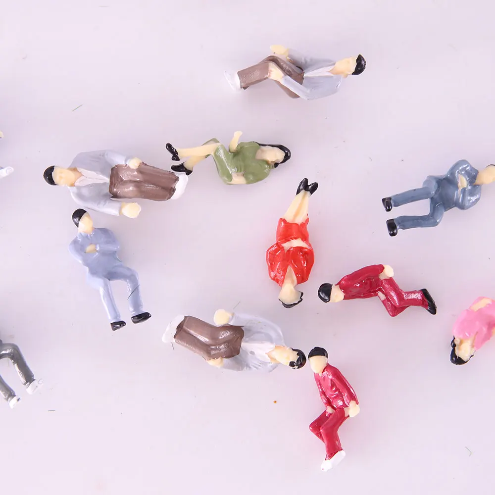 Miniature Figures Sitting Seated People Model Scale 1:50 For Diy Train Human Passengers Scene Layout Diorama Kits 30Pcs